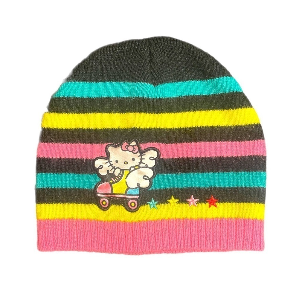 Sanrio hello kitty multicolor beanie striped hair accessory